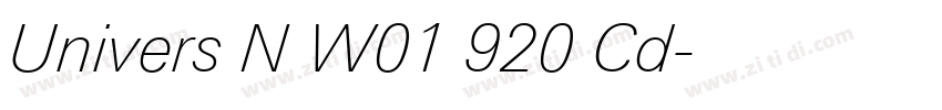 Univers N W01 920 Cd字体转换